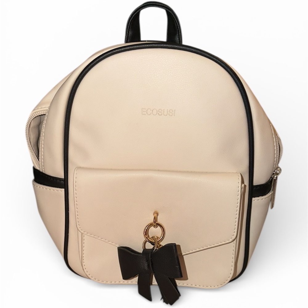 Ecosusi Cream and Black Women's Backpack